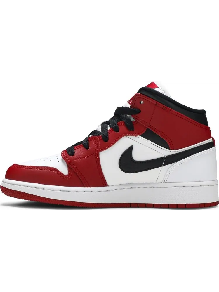 Кроссовки Air Jordan 1 Mid GS Chicago — изображение 3 из 8, красный