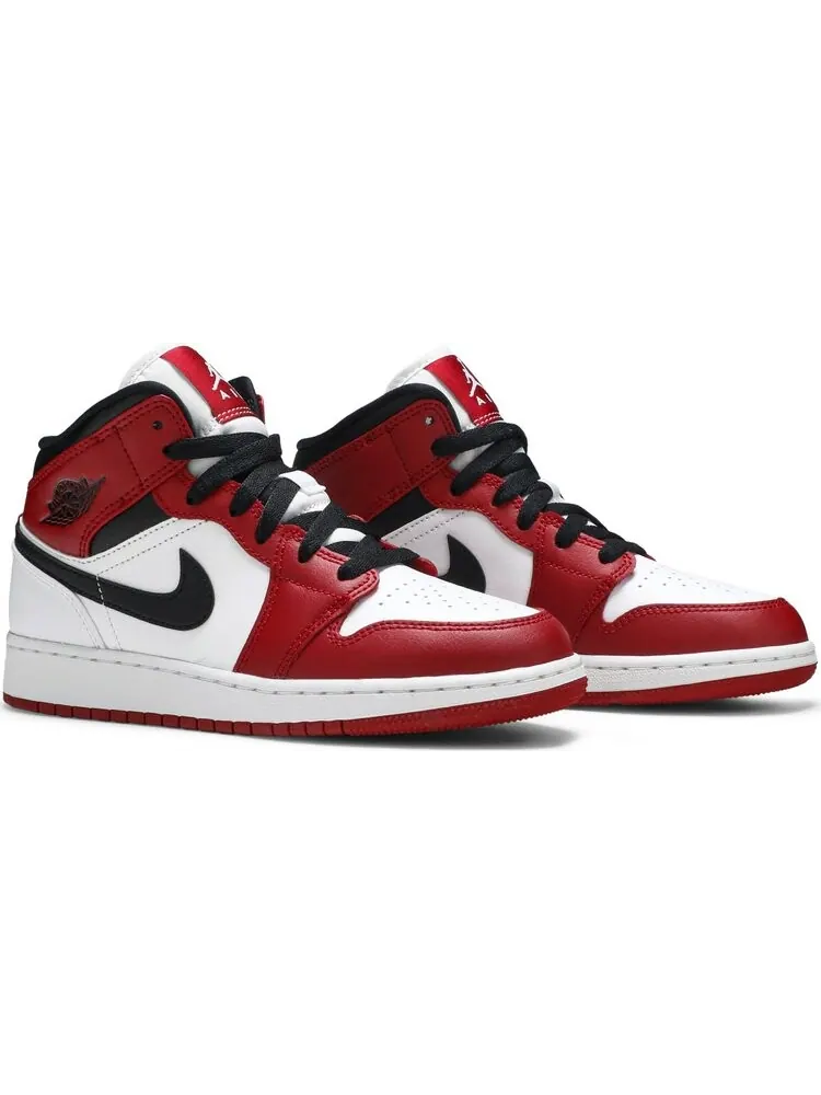 Кроссовки Air Jordan 1 Mid GS Chicago — изображение 8 из 8, красный