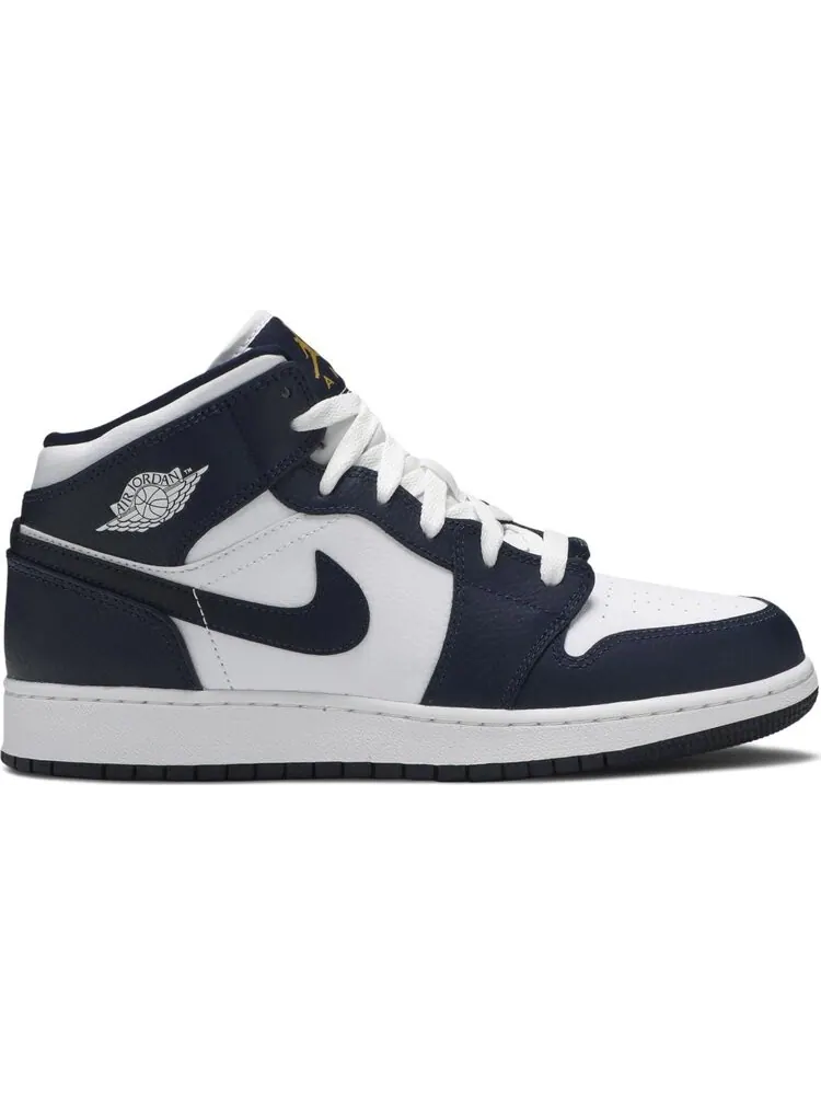 Кроссовки Air Jordan 1 Mid GS Obsidian — изображение 1 из 8, синий