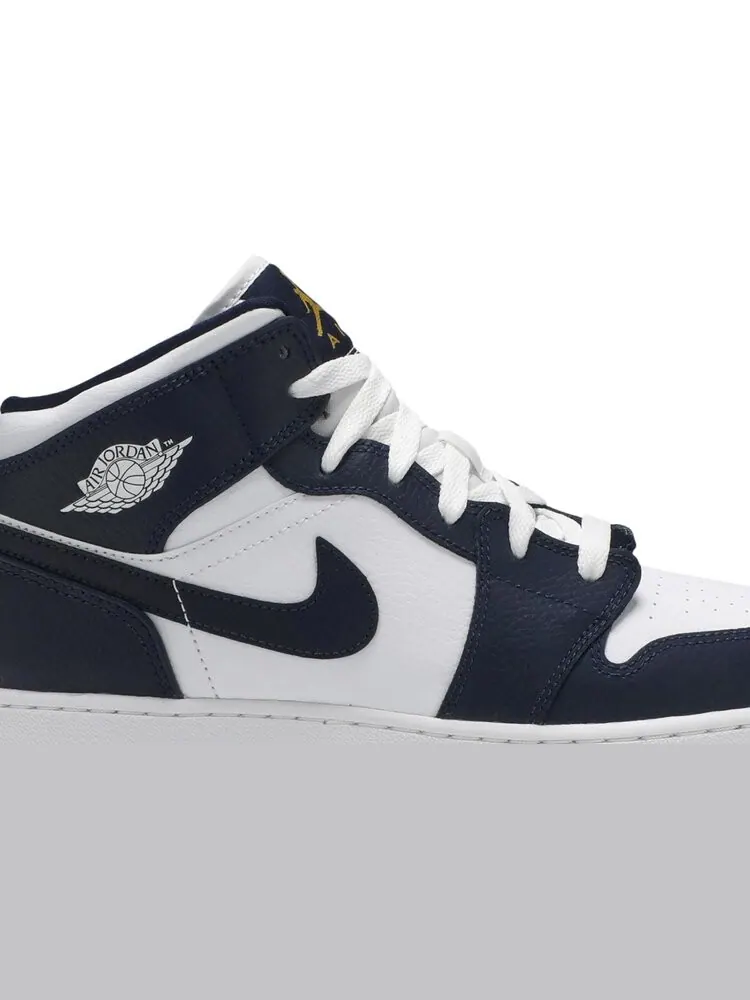 Кроссовки Air Jordan 1 Mid GS Obsidian — изображение 2 из 8, синий