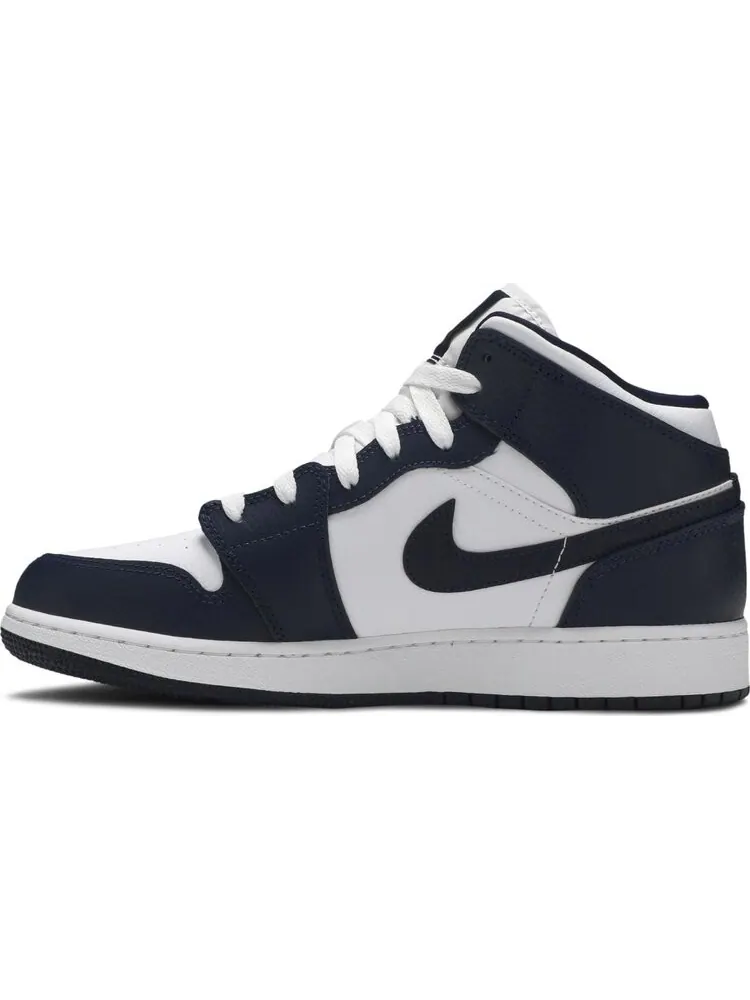 Кроссовки Air Jordan 1 Mid GS Obsidian — изображение 3 из 8, синий