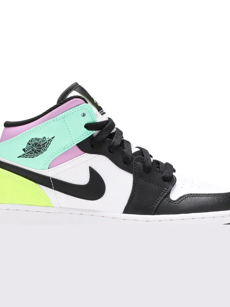 Кроссовки Air Jordan 1 Mid GS Pastel — изображение 2 из 8, белый