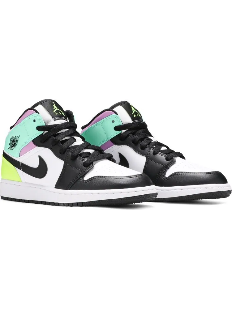 Кроссовки Air Jordan 1 Mid GS Pastel — изображение 8 из 8, белый