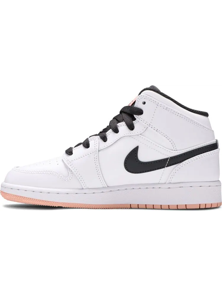 Кроссовки Air Jordan 1 Mid GS White Arctic Orange — изображение 3 из 8, белый