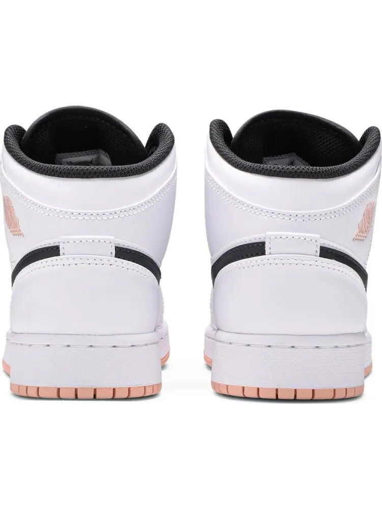 Кроссовки Air Jordan 1 Mid GS White Arctic Orange — изображение 6 из 8, белый