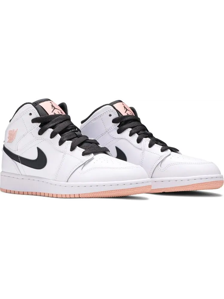 Кроссовки Air Jordan 1 Mid GS White Arctic Orange — изображение 8 из 8, белый