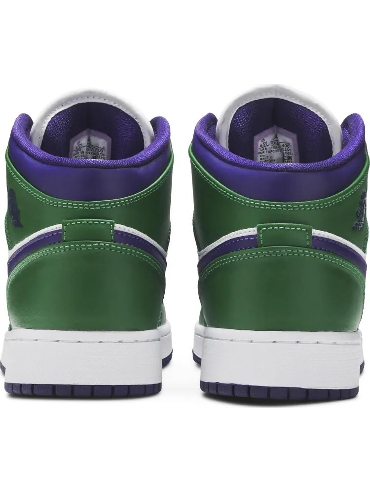 Кроссовки Air Jordan 1 Mid GS Hulk — изображение 6 из 8, зеленый