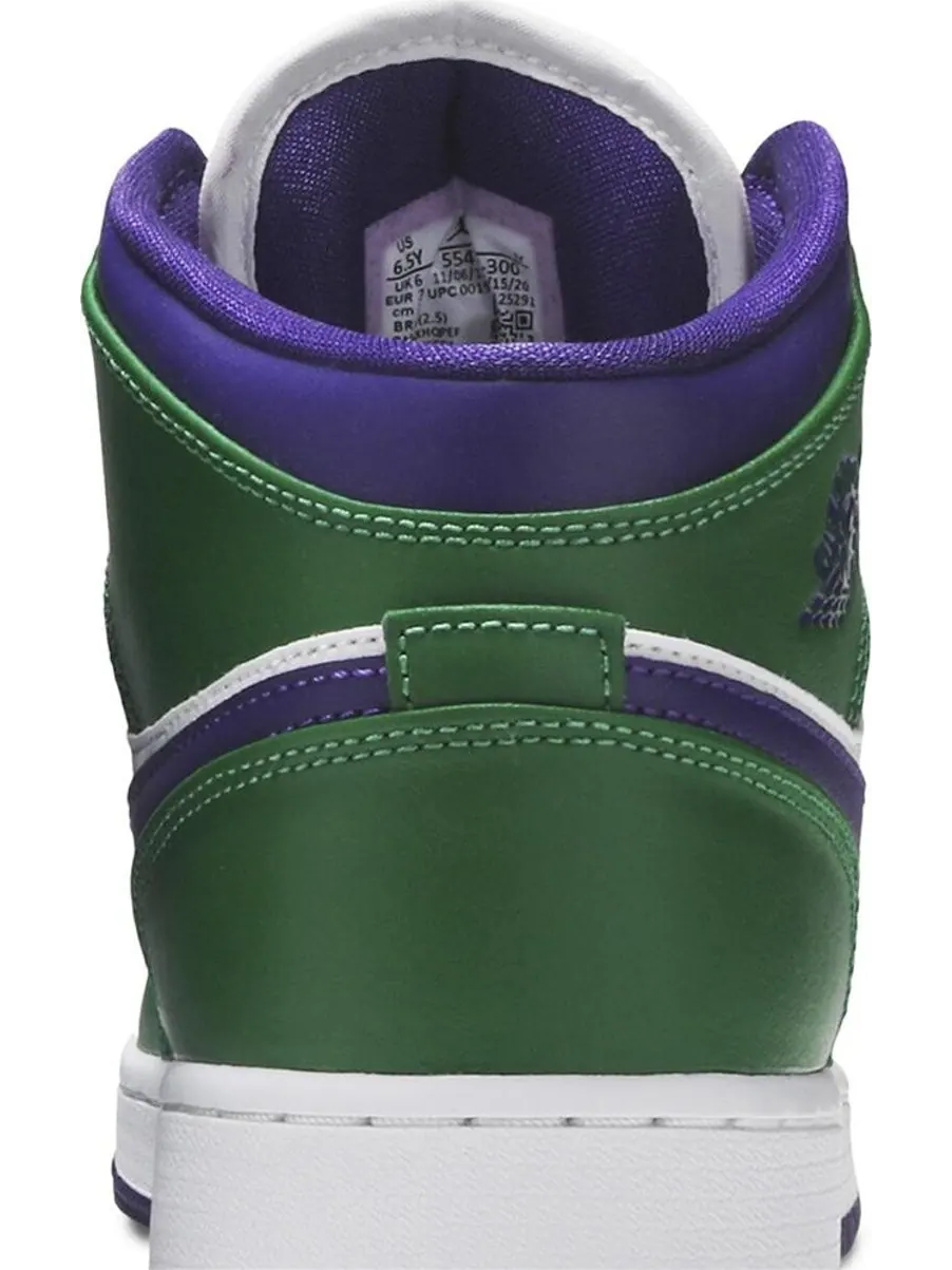 Кроссовки Air Jordan 1 Mid GS Hulk — изображение 7 из 8, зеленый