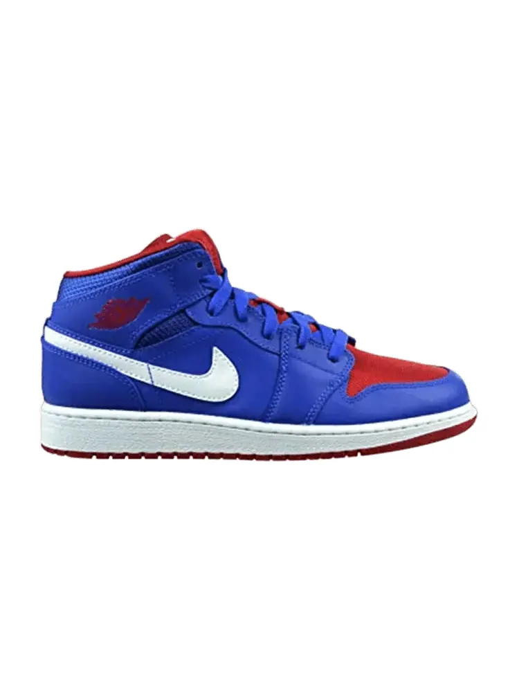 Кроссовки Air Jordan Air Jordan 1 Retro Mid GS 'Detroit Pistons' — изображение 1 из 1, красный-белый