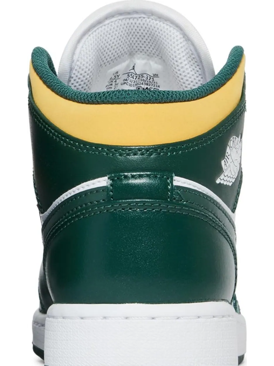 Кроссовки Air Jordan 1 Mid GS Sonics — изображение 7 из 8, белый