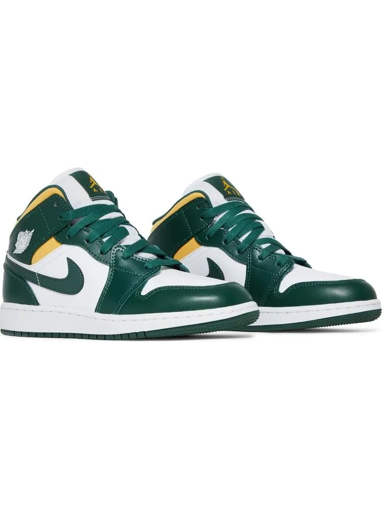 Кроссовки Air Jordan 1 Mid GS Sonics — изображение 8 из 8, белый