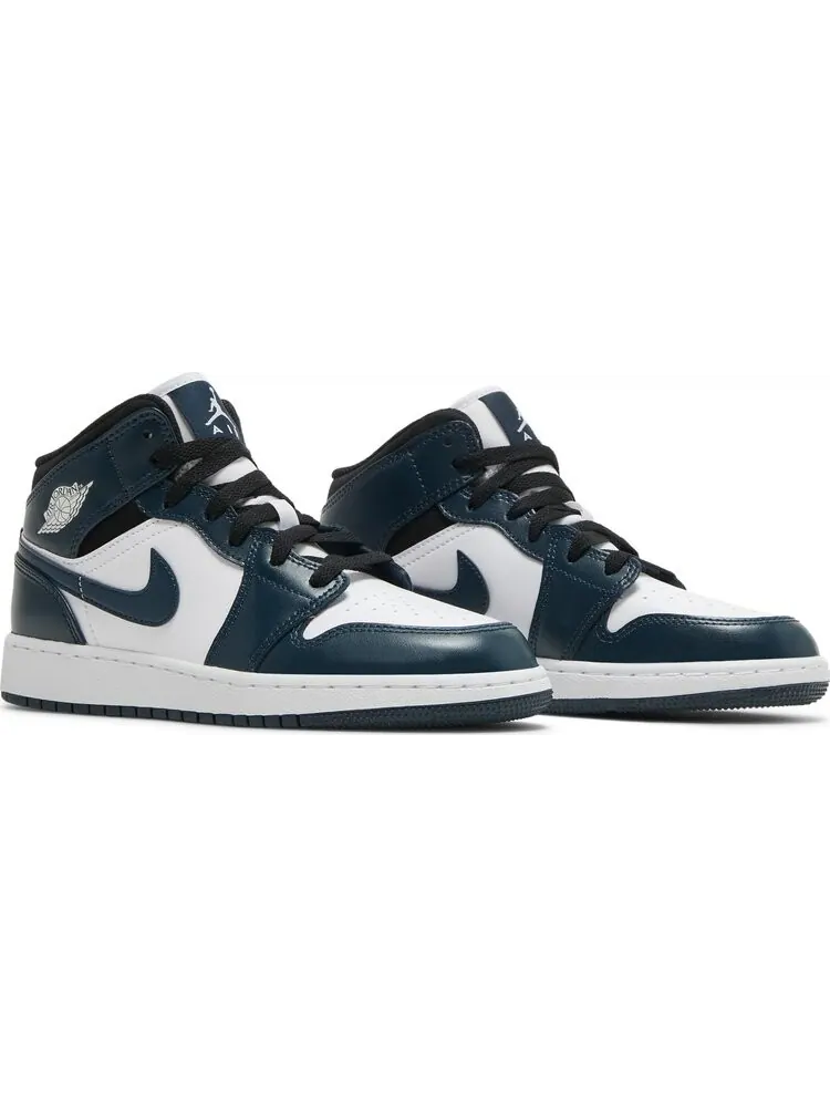 Кроссовки Air Jordan 1 Mid GS Armory Navy — изображение 8 из 8, синий