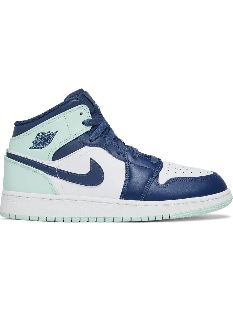 Кроссовки Air Jordan 1 Mid GS Blue Mint — изображение 1 из 8, синий