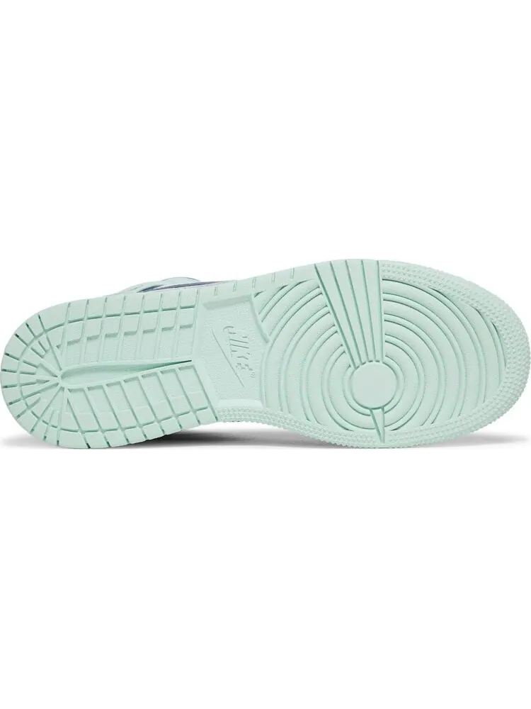 Кроссовки Air Jordan 1 Mid GS Blue Mint — изображение 4 из 8, синий