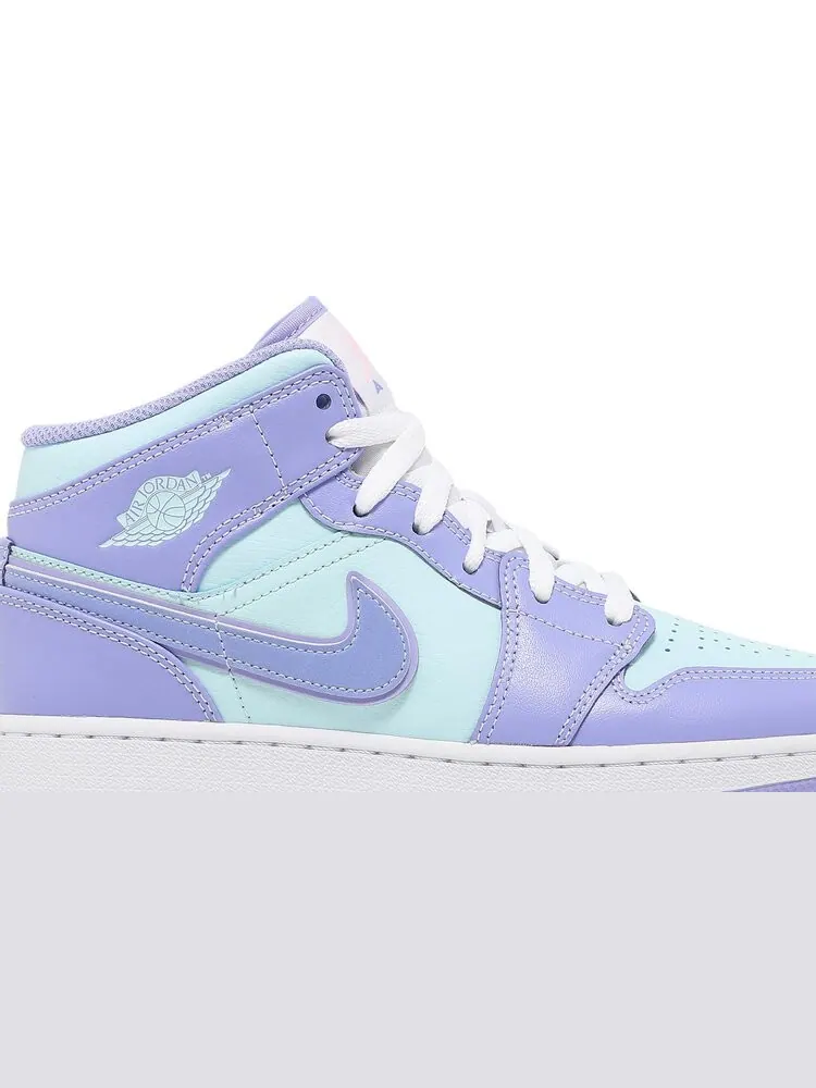 Кроссовки Air Jordan 1 Mid GS Purple Pulse — изображение 1 из 7, фиолетовый