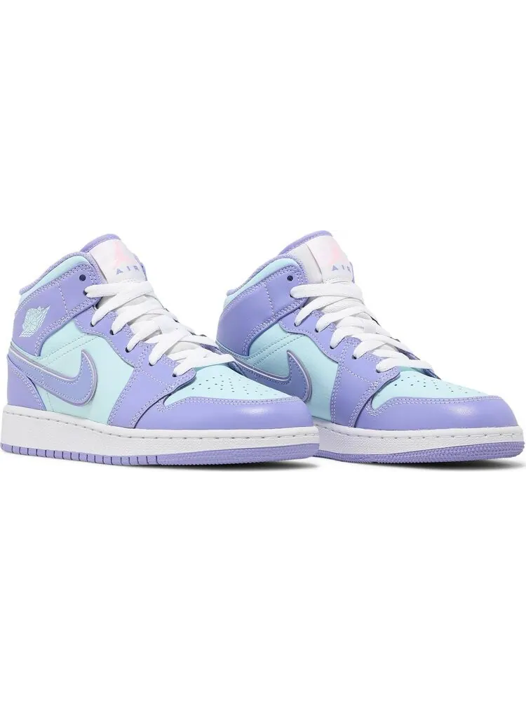 Кроссовки Air Jordan 1 Mid GS Purple Pulse — изображение 7 из 7, фиолетовый