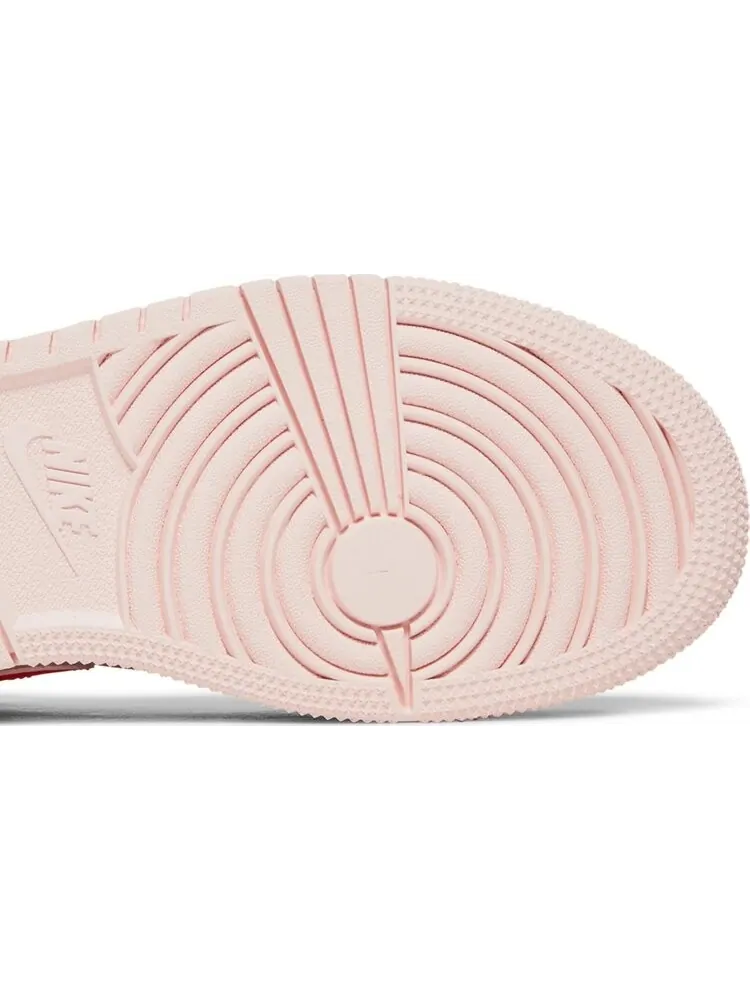 Кроссовки Air Jordan 1 Mid GS Black Pink Crimson — изображение 5 из 8, розовый