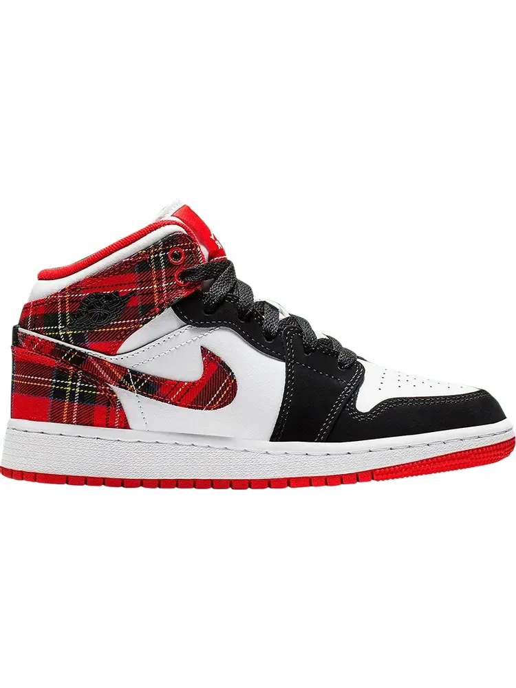 Кроссовки Air Jordan 1 Retro Mid GS Bad Santa — изображение 1 из 1, красный