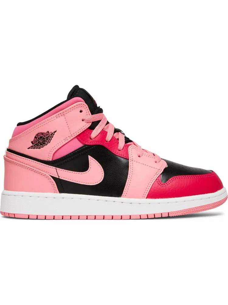 Кроссовки Air Jordan 1 Mid GS Coral Chalk — изображение 1 из 8, розовый