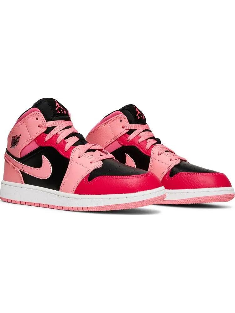 Кроссовки Air Jordan 1 Mid GS Coral Chalk — изображение 8 из 8, розовый