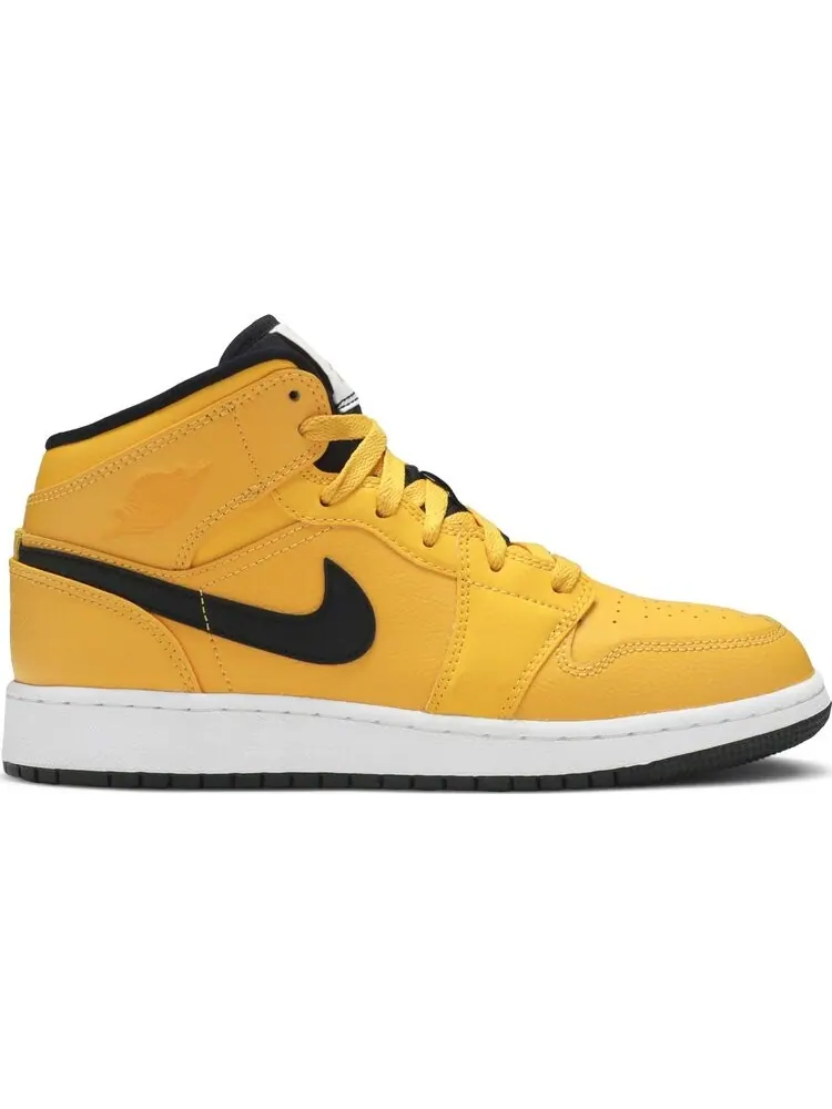 Кроссовки Air Jordan 1 Mid GS University — изображение 1 из 8, черный желтый
