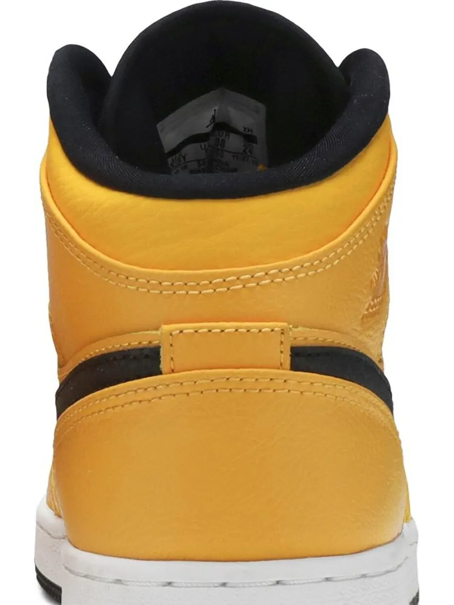 Кроссовки Air Jordan 1 Mid GS University — изображение 7 из 8, черный желтый