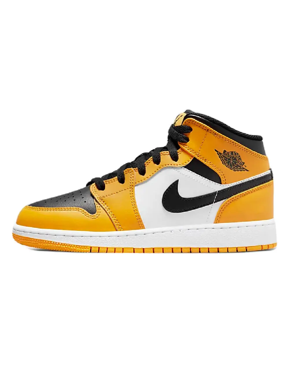 Кроссовки Nike Jordan 1 Mid — изображение 1 из 8, белый/желтый/черный