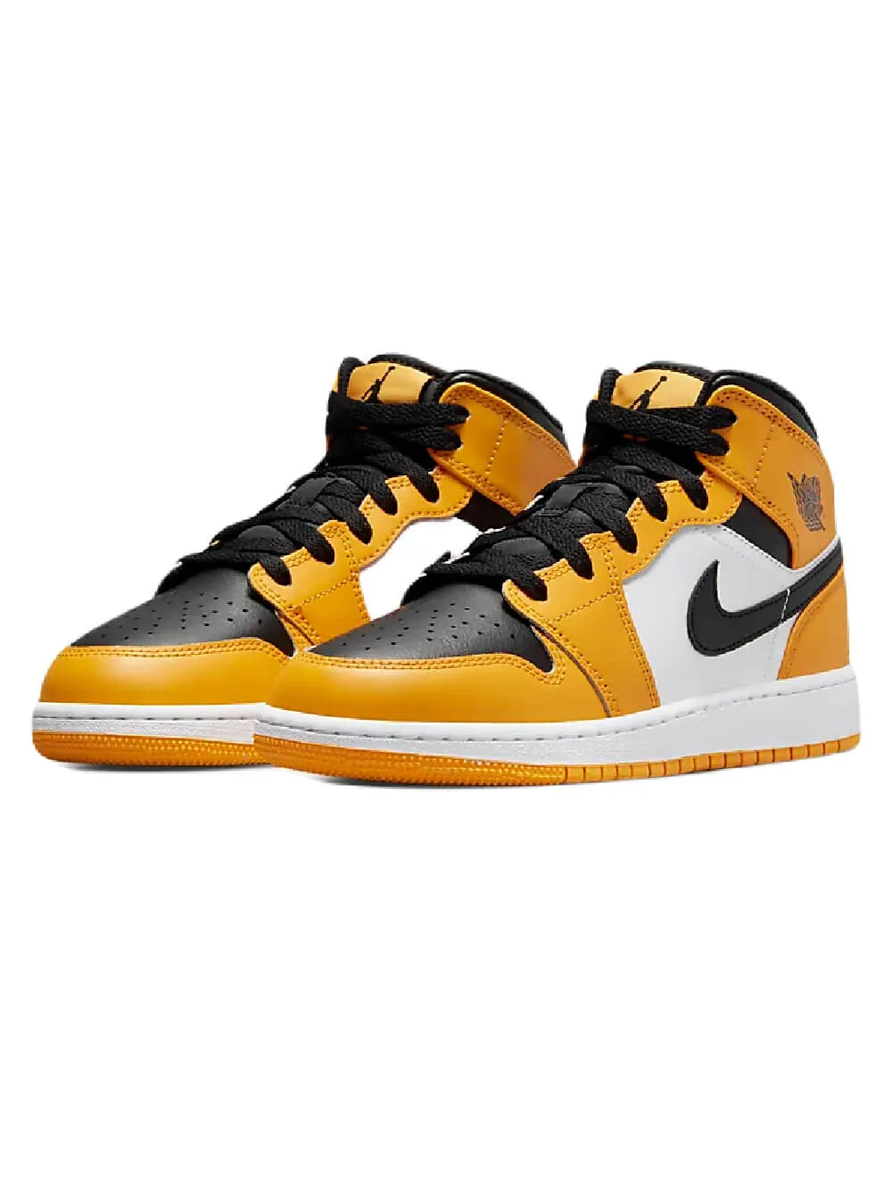 Кроссовки Nike Jordan 1 Mid — изображение 2 из 8, белый/желтый/черный