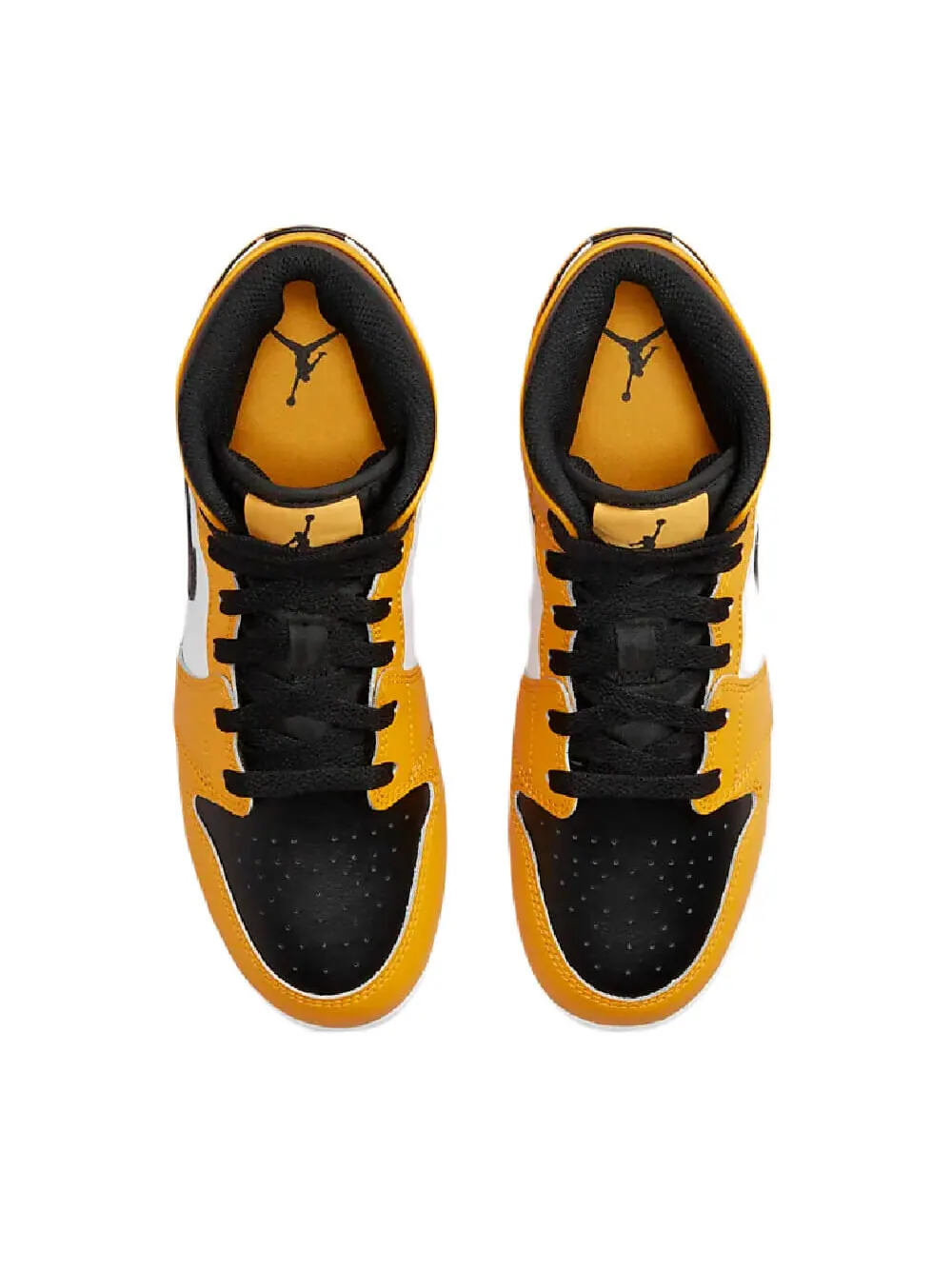 Кроссовки Nike Jordan 1 Mid — изображение 3 из 8, белый/желтый/черный