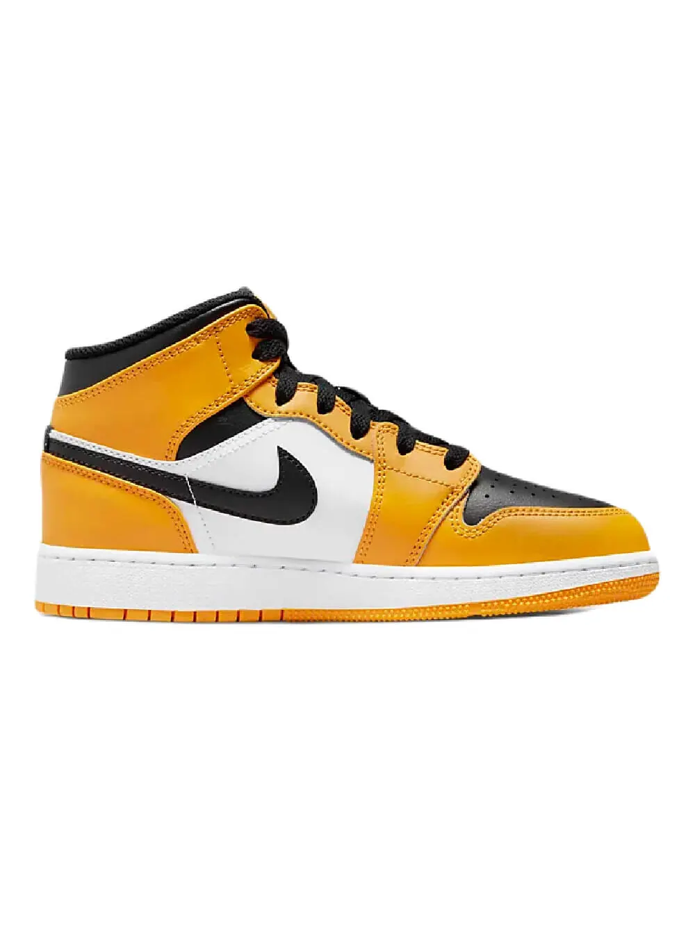 Кроссовки Nike Jordan 1 Mid — изображение 5 из 8, белый/желтый/черный