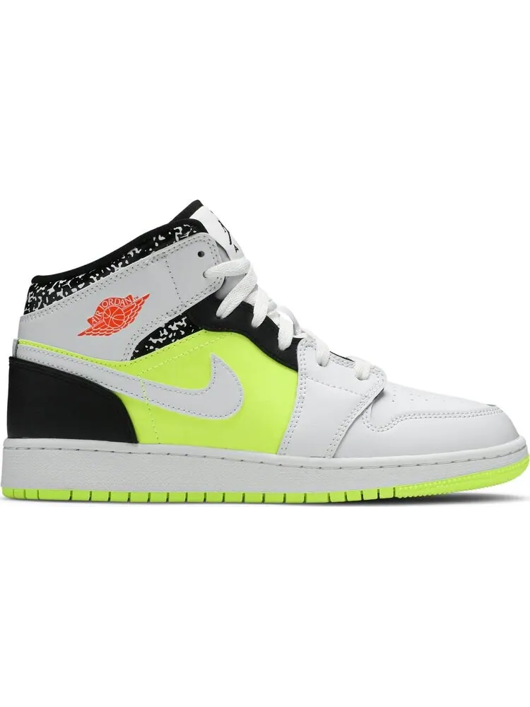 Кроссовки Air Jordan 1 Mid GS Notebook — изображение 1 из 8, белый