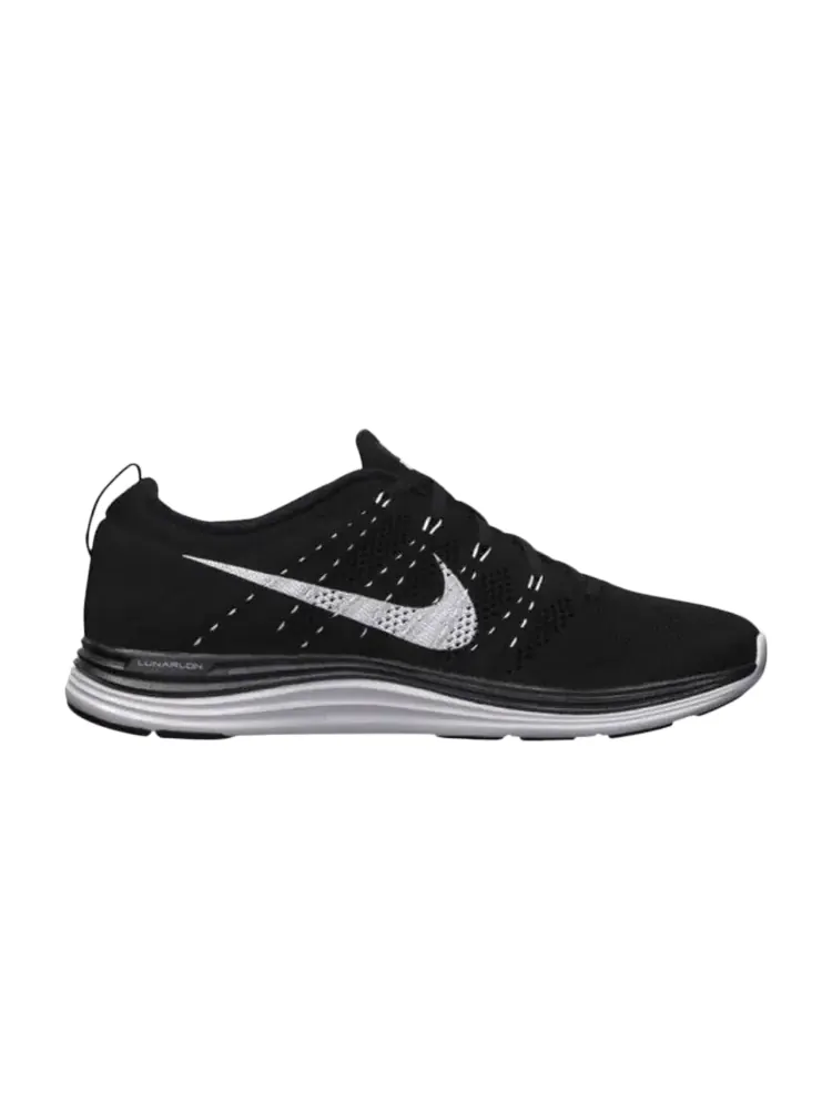 Кроссовки Nike Flyknit Lunar1+ 'Black White' — изображение 1 из 1, черный