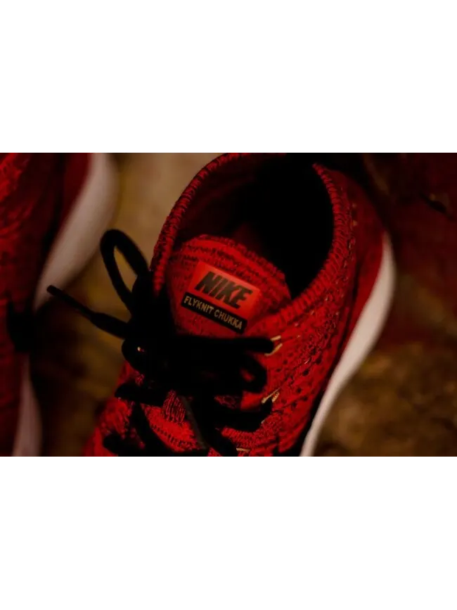 Кроссовки Nike Lunar Flyknit Chukka 'University Red' — изображение 4 из 4, красный
