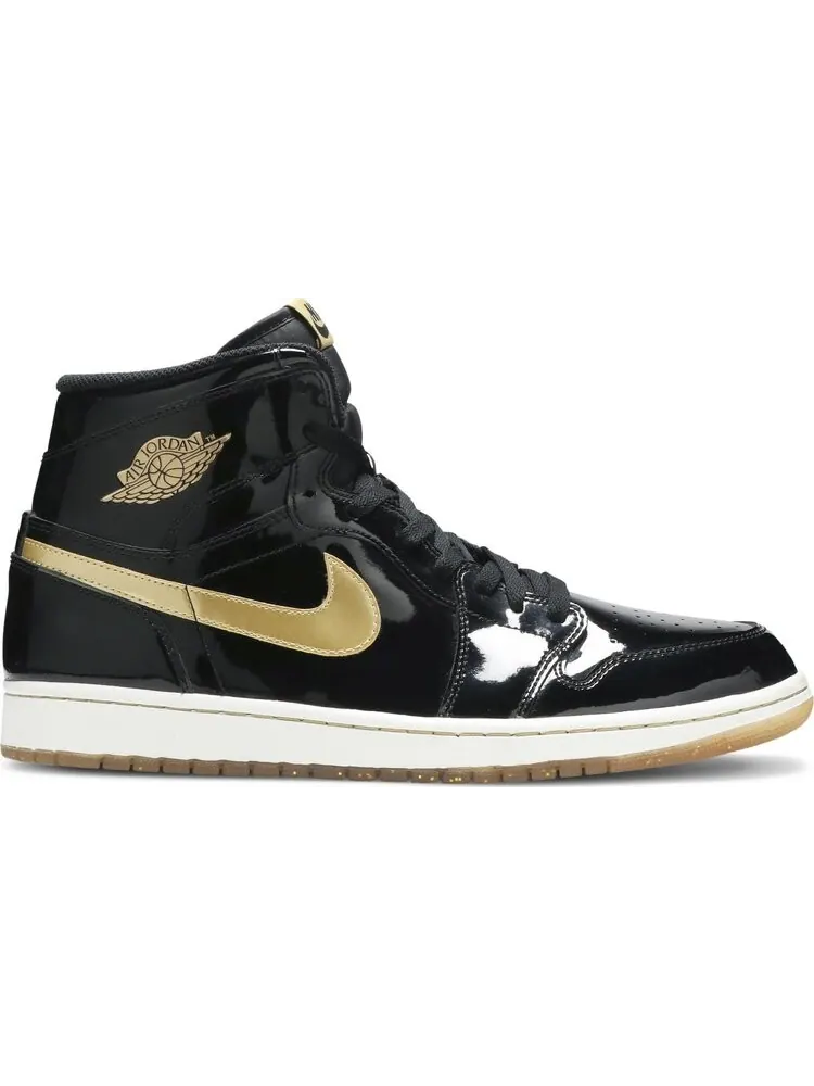 Кроссовки Air Jordan 1 Retro High OG Black Gold PL — изображение 1 из 8, черный