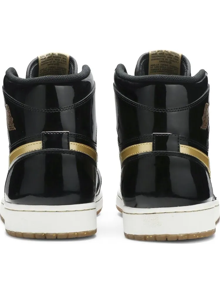Кроссовки Air Jordan 1 Retro High OG Black Gold PL — изображение 6 из 8, черный
