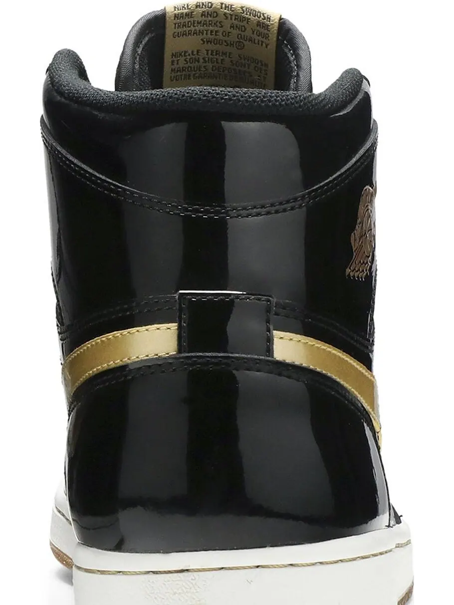 Кроссовки Air Jordan 1 Retro High OG Black Gold PL — изображение 7 из 8, черный