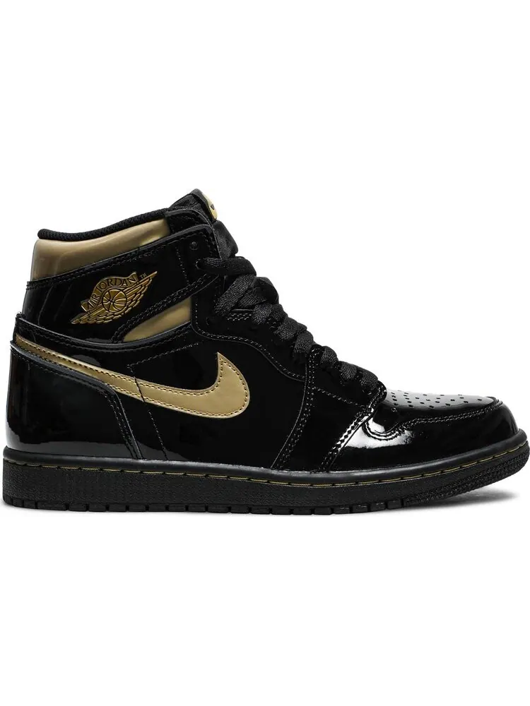 Кроссовки Air Jordan 1 Retro High OG Black Metallic Gold — изображение 1 из 8, черный