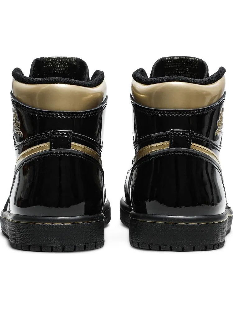 Кроссовки Air Jordan 1 Retro High OG Black Metallic Gold — изображение 6 из 8, черный