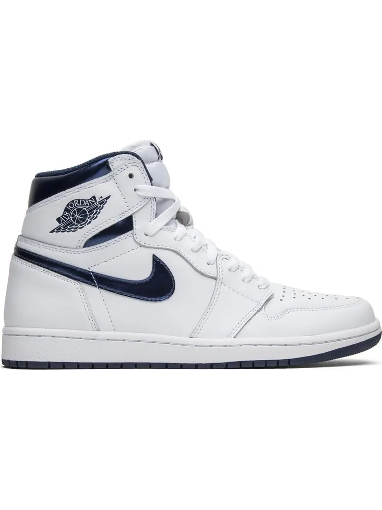 Кроссовки Air Jordan 1 Retro High OG Metallic Navy — изображение 1 из 8, белый