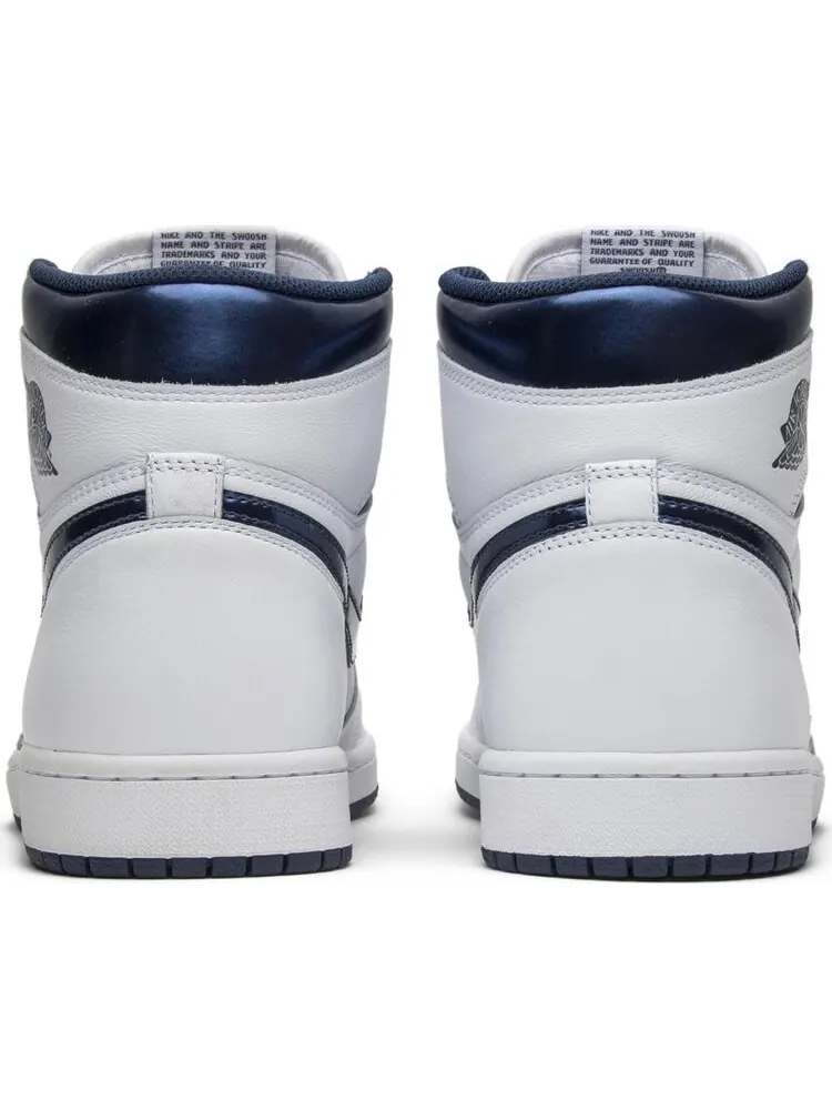 Кроссовки Air Jordan 1 Retro High OG Metallic Navy — изображение 6 из 8, белый