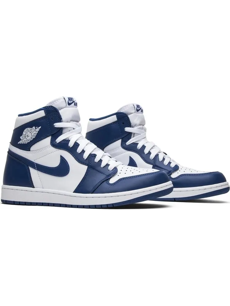 Кроссовки Air Jordan 1 Retro High OG Storm Blue — изображение 8 из 8, белый
