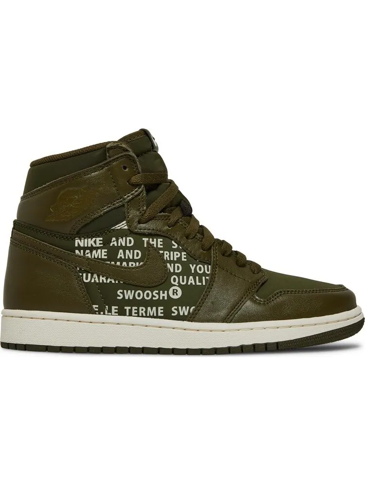 Кроссовки Air Jordan 1 High OG "Olive Canvas" — изображение 1 из 8, зеленый