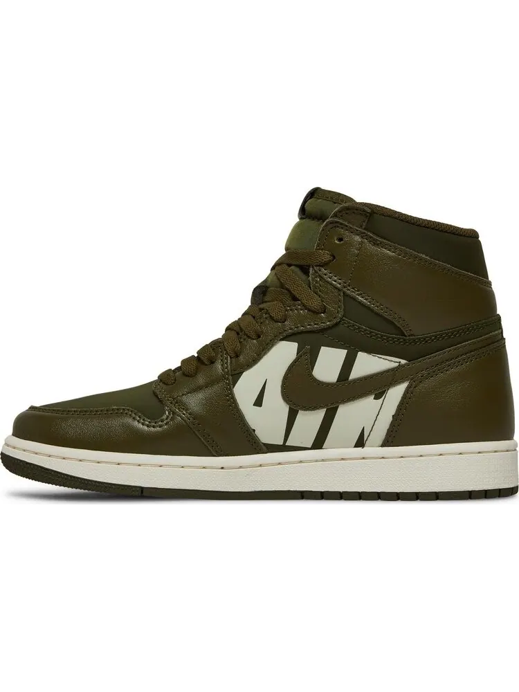Кроссовки Air Jordan 1 High OG "Olive Canvas" — изображение 3 из 8, зеленый