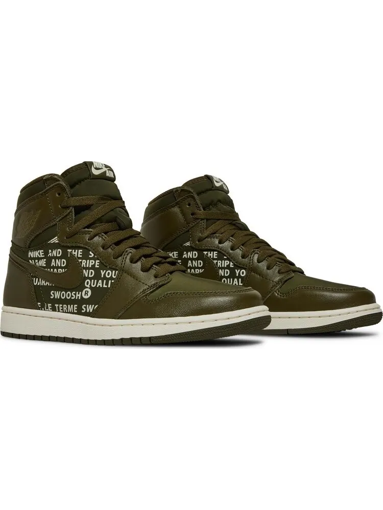 Кроссовки Air Jordan 1 High OG "Olive Canvas" — изображение 8 из 8, зеленый
