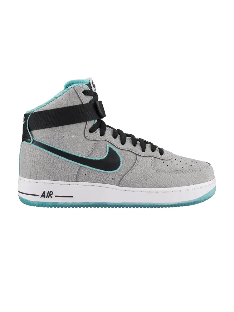 Кроссовки Nike Air Force 1 Hi Comfort Premium — изображение 1 из 1, серебристый/черный-синий