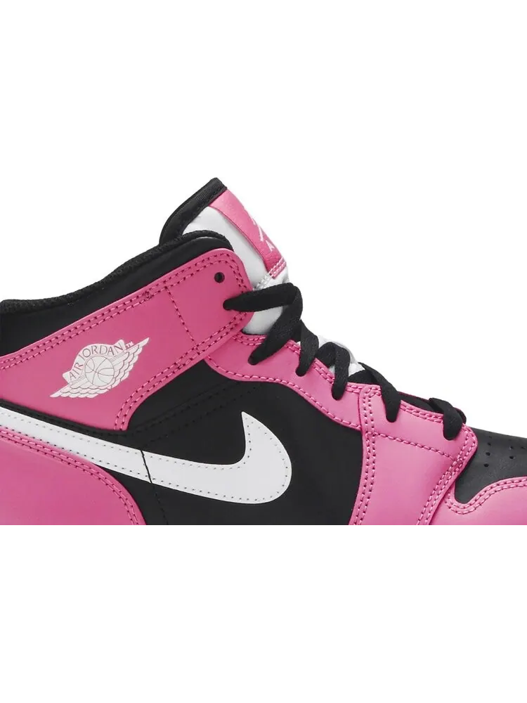 Кроссовки Air Jordan 1 Mid GS Pinksicle — изображение 2 из 8, черный