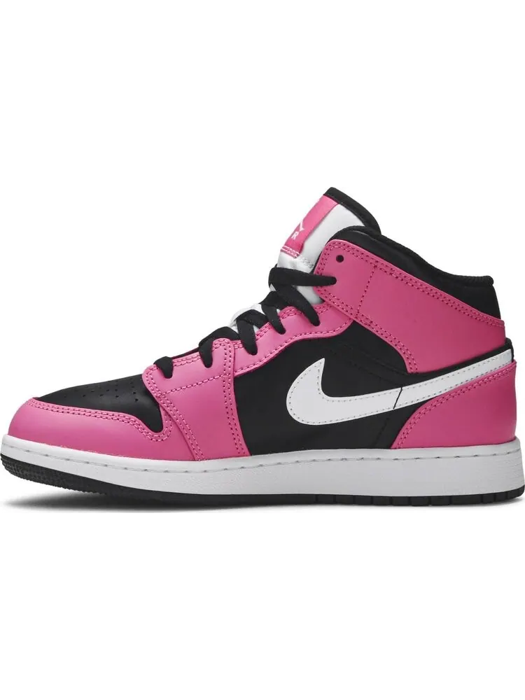 Кроссовки Air Jordan 1 Mid GS Pinksicle — изображение 3 из 8, черный
