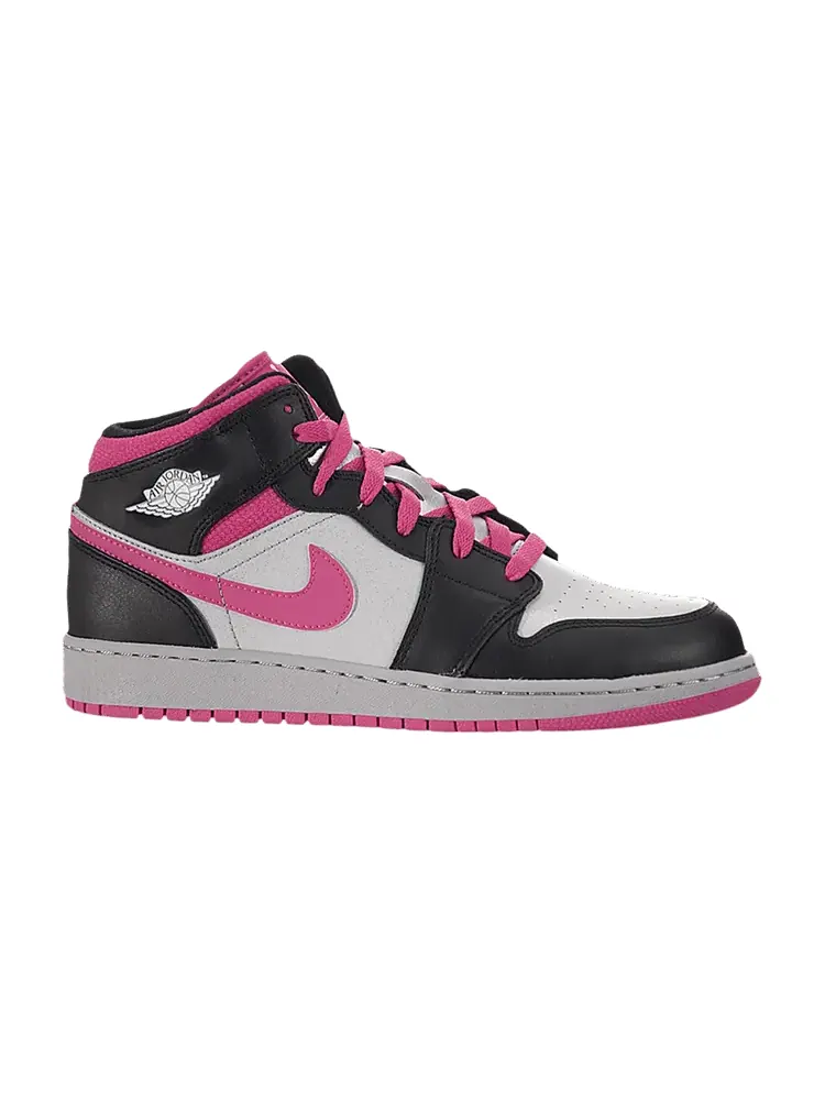 Кроссовки Air Jordan Air Jordan 1 Mid GS 'Black Vivid Pink' — изображение 1 из 1