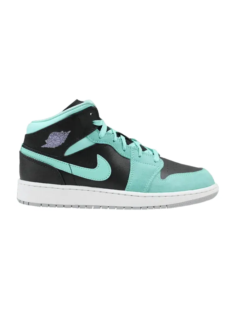 Кроссовки Air Jordan Air Jordan 1 Mid Retro GG 'Black Purple Turquoise' — изображение 1 из 1, черный/фиолетовый//серый
