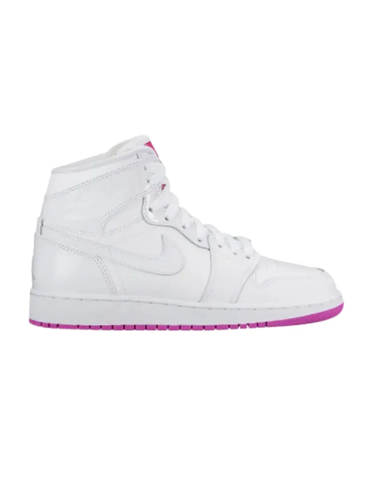 Кроссовки Air Jordan 1 Mid GS 'Fuchsia' — изображение 1 из 1, белый